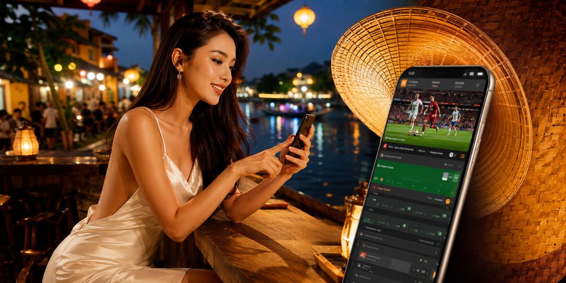 Người dùng Việt Nam đặt cược thể thao tại Hội An với nón lá truyền thống